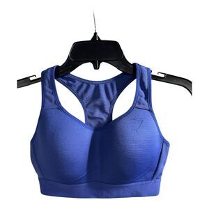 Gymshark Womens Lightweight Sports Bra High Support Size Small Blue Gym Training